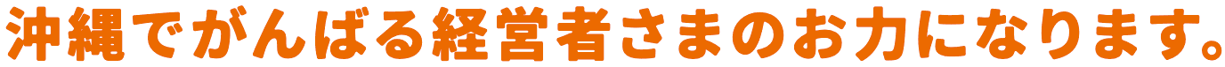 沖縄でがんばる経営者さまのお力になります。